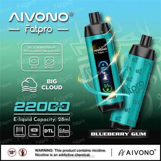 chicle de arándanos Aivono Fatpro 22000 TRF49 | Aivono México